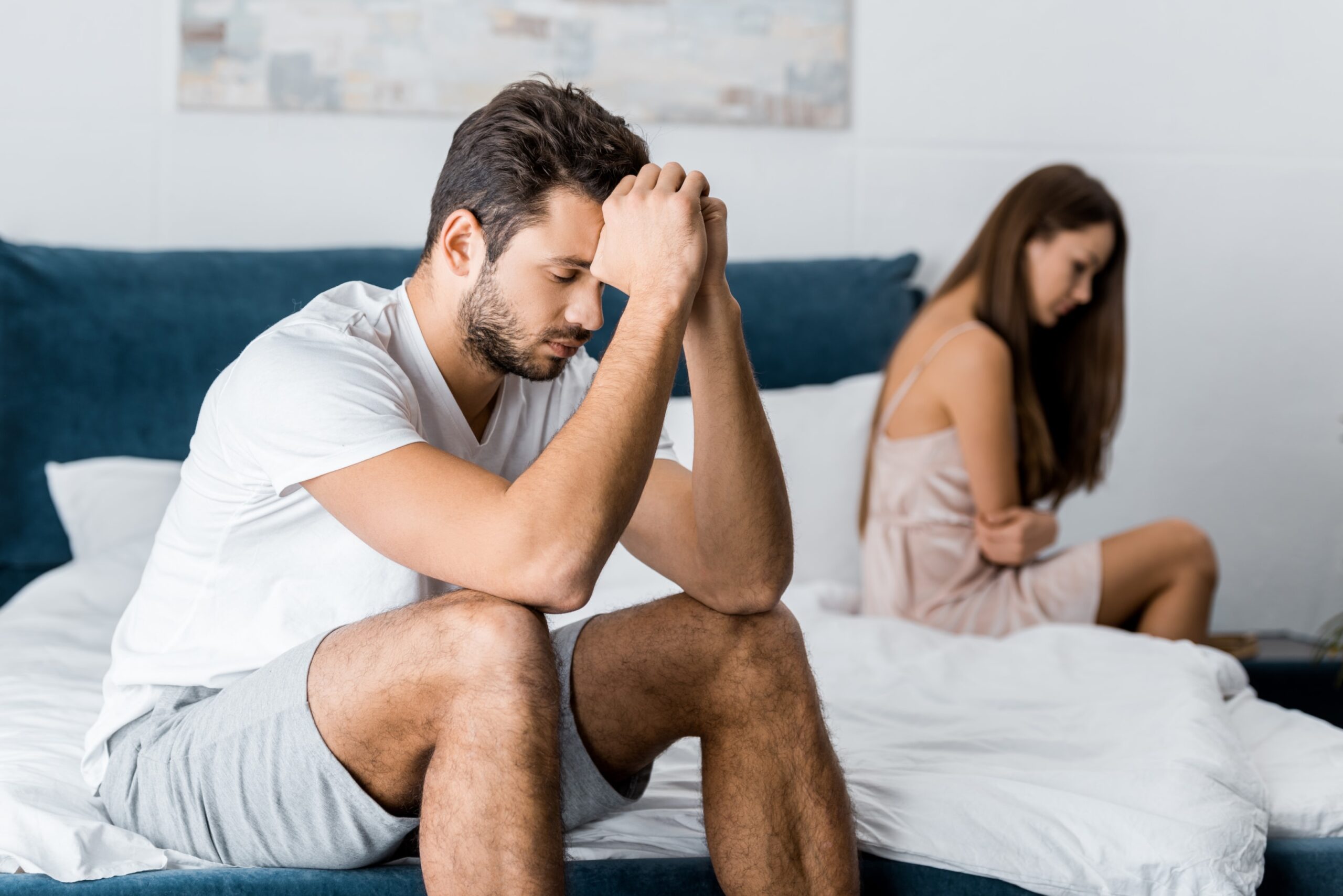 Photo of man experiencing Postcoital Dysphoria